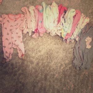 3 month pajama lot - 16 pairs - girls - Carter’s